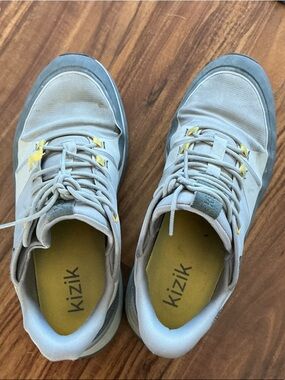 Keen Men's Gray Slip-On Athletic Shoes with Yellow Accents